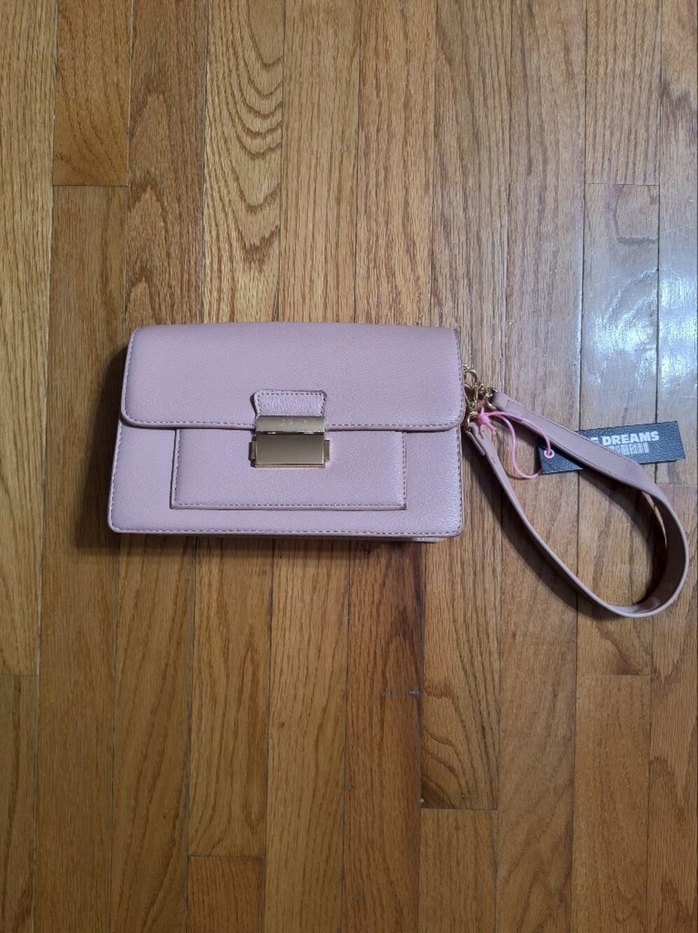 NWT Like Dreams clutch purse, light pink